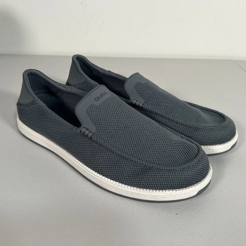 Olukai Kakaha Mesh Slip On Shoes Mens US 13 Gray Lightweight Rock Everyday